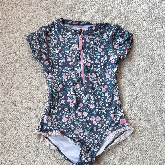 Ruffle Butts Other - Ruffle butts girls floral one piece swimsuit sz 12